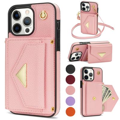 Crossbody Strap Multi Card Slot Flip Wallet Kožené pouzdro pro iPhone 15 14Plus 13 12 11Pro Max /Samsung S23 S22 S21 Ultra S20Plus S23 S21FE A14 A54 A53