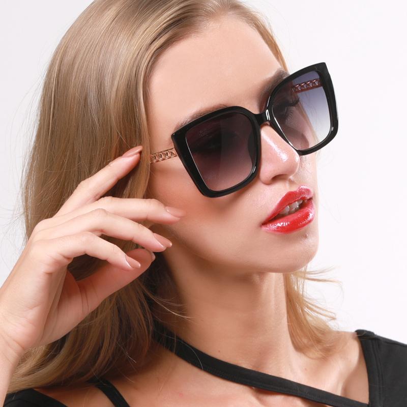 Protective Glasses Fashion Oversized Square Sunglasses Women Vintage Big Frame Female Sun Glasses Decoration Outdoor Eyeglasses