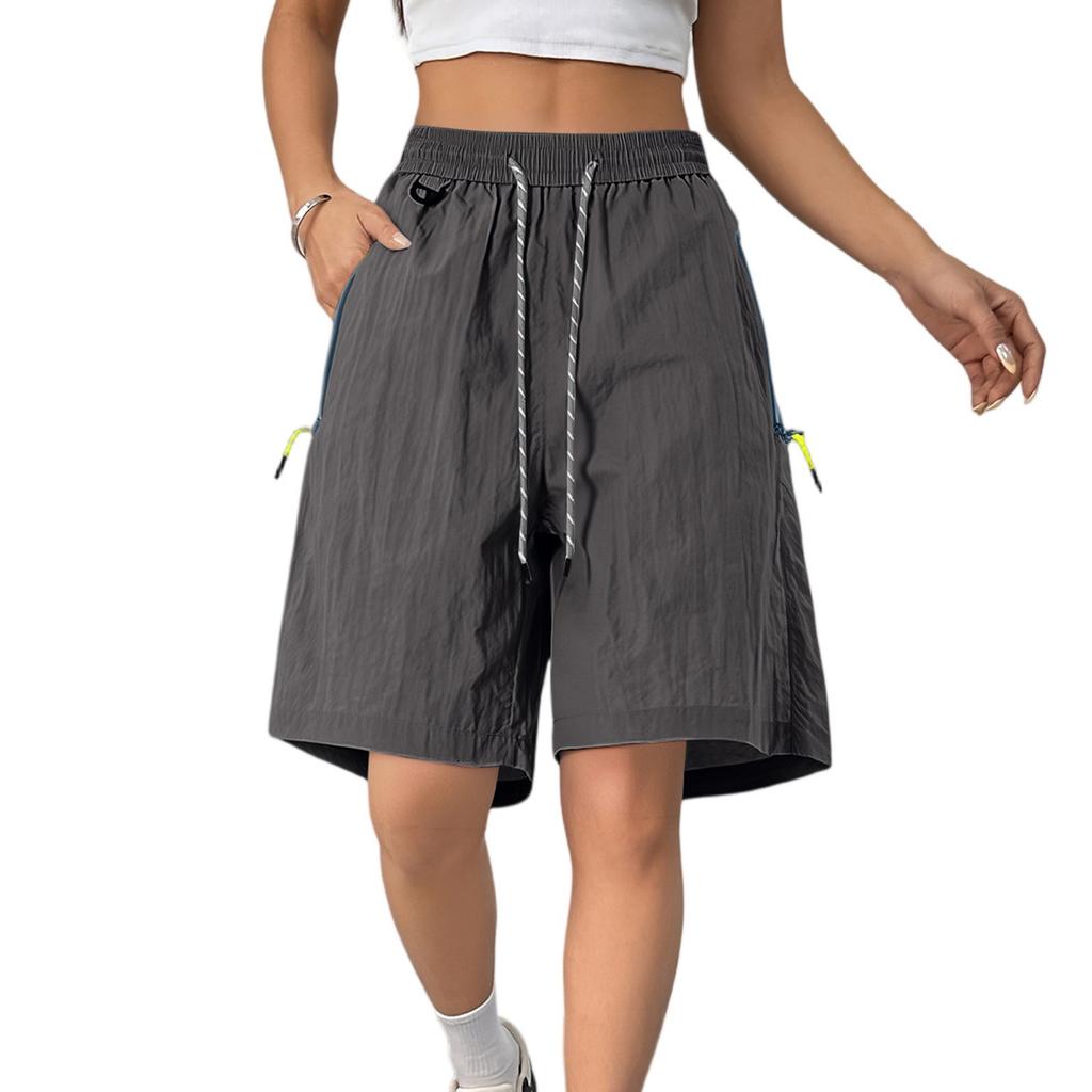 Women's Summer Work Pants Are Loose Comfortable Casual Fashionable With Multiple Pockets And Color Shorts