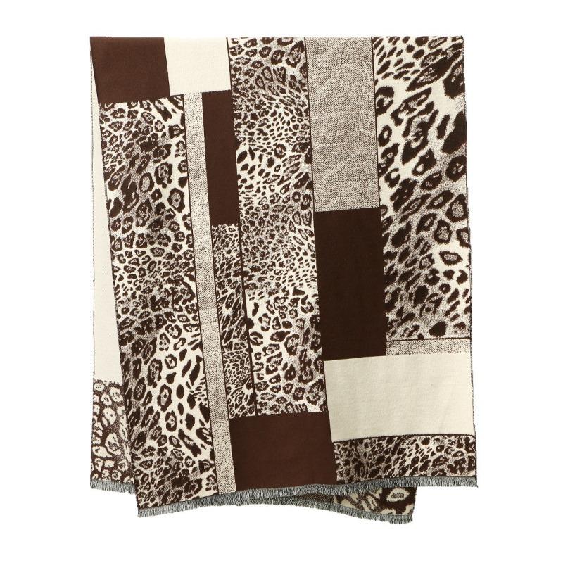 New hot-selling leopard print imitation cashmere versatile long towel women's office air-conditioned room thickened warm trend scarf