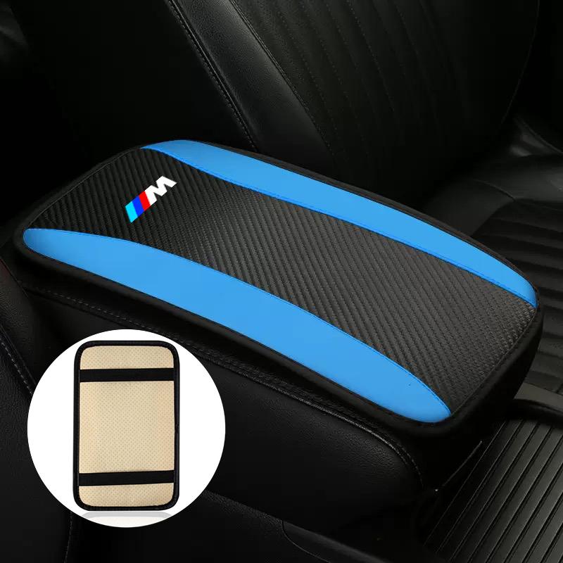 Fashion Car Center Console Box Pad Protector Armrest Mat For BMW M Performance E46 E90 E60 F10 F30 E39 E36 F20 E87 G30 E92 E91X5