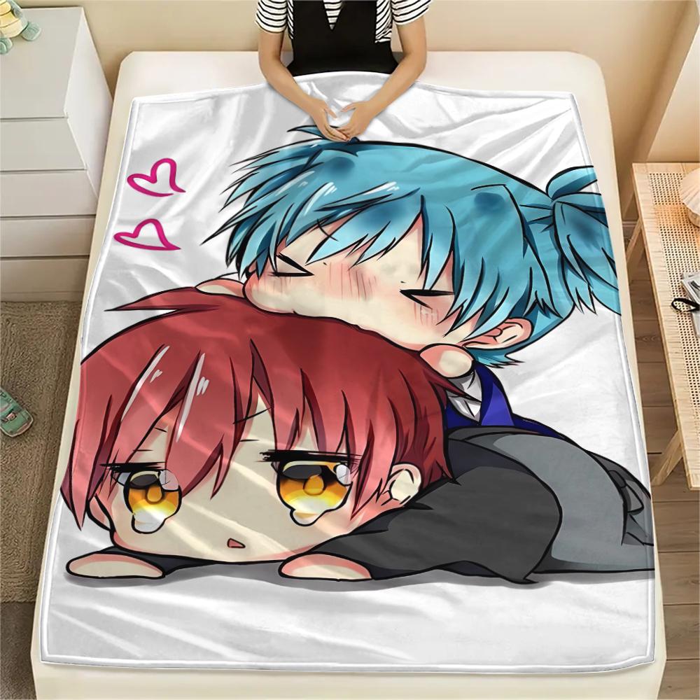 

1PC Assassination Classroom Print Flannel Blanket, High quality All Seasons, Home Decor, Warmth and Comfort, Perfect for Christmas Gifts 80cm x 120cm