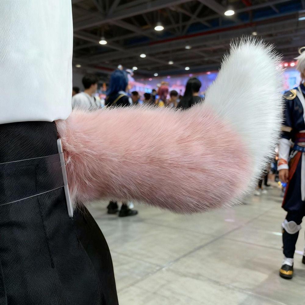 Rechargeable Electric Fox Tail Belt Plush Electric Tail  Halloween Cosplay Performances, Etc