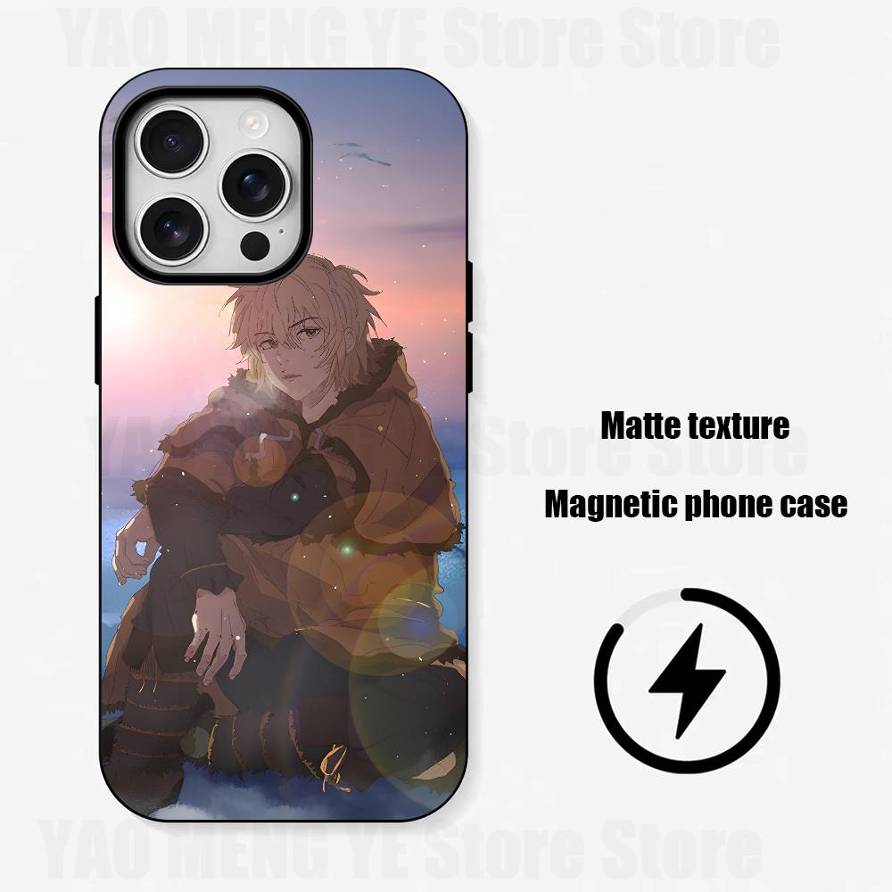 Комиксы Vinland S-Saga Тонкий Матовый Магнитный Для Чехла Для Iphone 17,16,15,14,13,12,11 Pro Max Mini Plus Новый Матовый Мягкий Чехол iPhone14ProMax