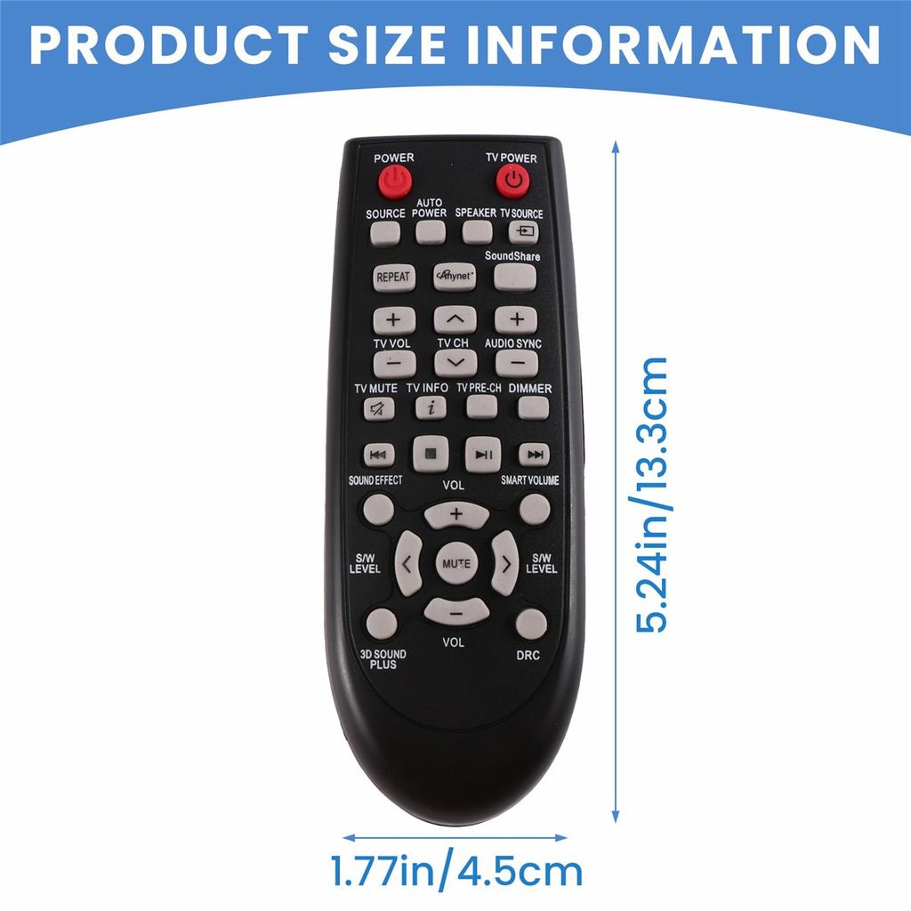 AH59-02547B For Samsung Soundbar Remote Control 10m Range Infrared Controller Replacement