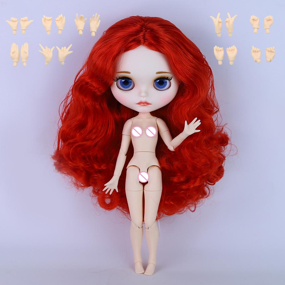 ICY DBS panenka Blyth Bílá pleť Lesklá tvář Matná tvář Kloubové tělo se sadou rukou A&B 1/6 bjd vhodné pro DIY make-up Speciální cena