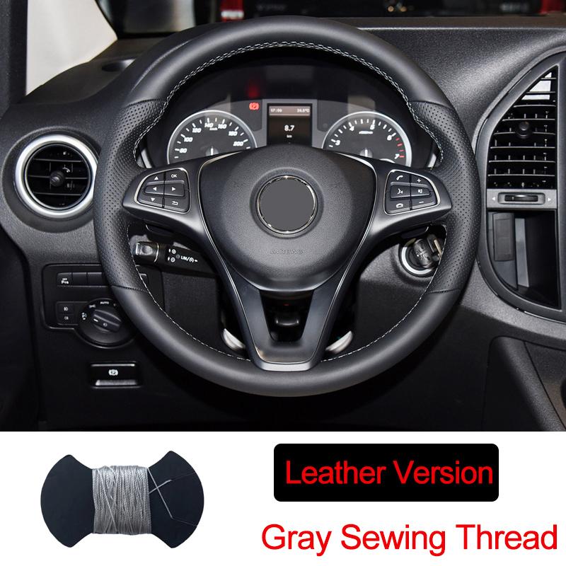 Hand Sewing Car Steering Wheel Wrap for Mercedes-Benz Vito III ( W447 ) 2015 - 2026 Circular Shape Braid On The Steering Wheel