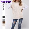 Women's Fashion Casual Solid Color Print Autumn Winter O-Neck Loose Sweaters