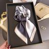 Luxury Print Shawl Square Scarf for Women Soft Satin Wraps Neckerchief Female Hair Bands Ribbon Headband Bandana