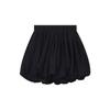 Women's High-Waisted Black & White Puffball Pleated Summer Shorts