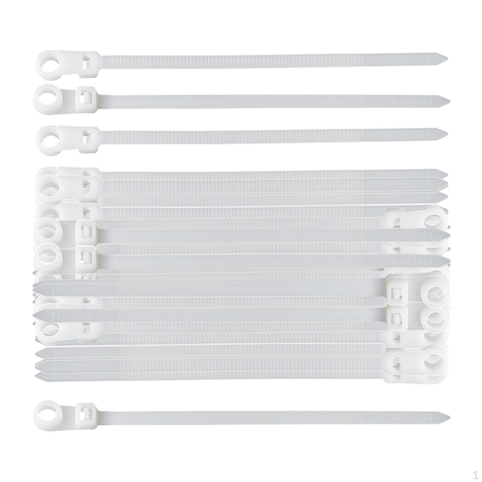 

100 Cable Ties Nylon with Fixed Holes Professional for Office 3.6mmx200mm