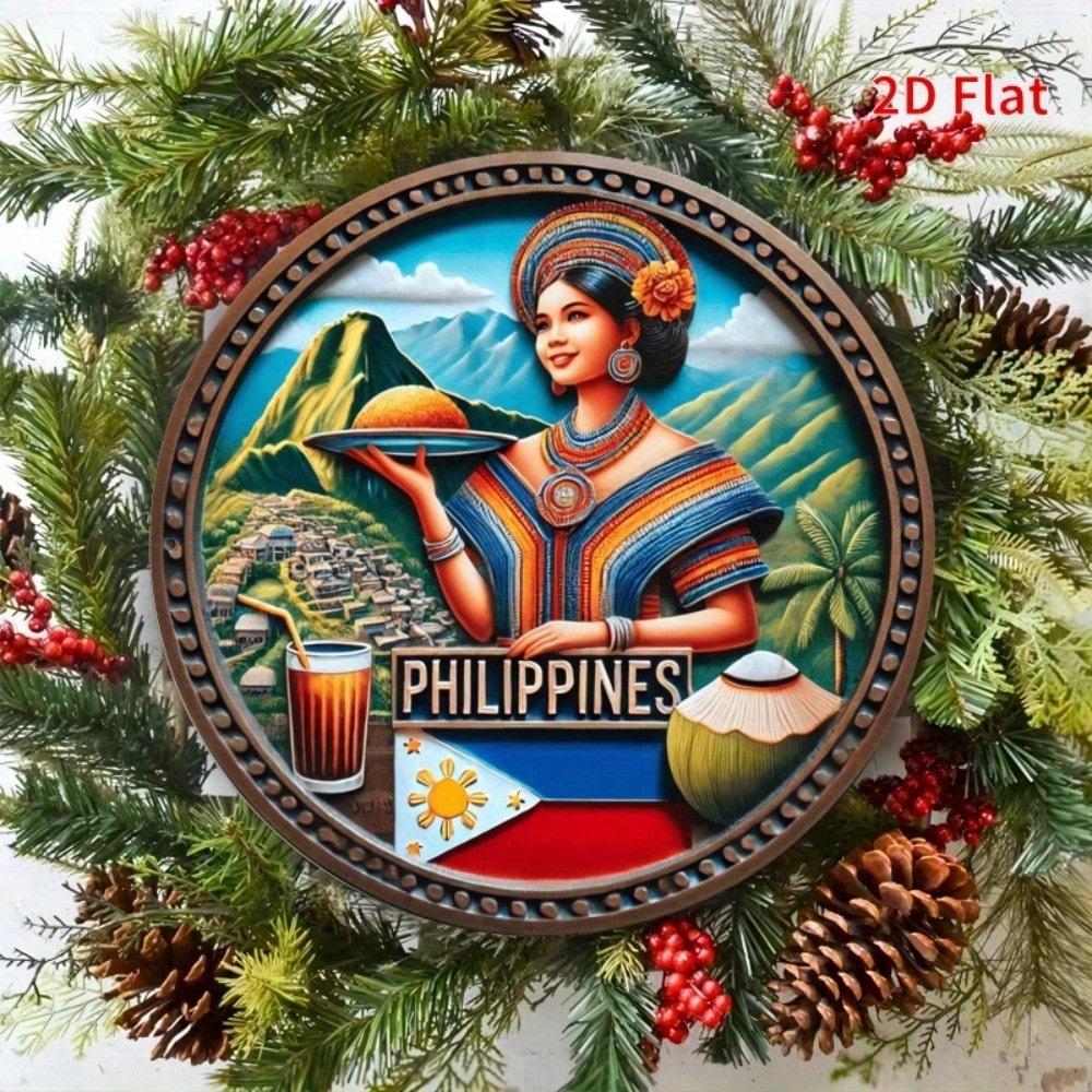 

2D Flat Metal Sign Plate Hanging Decorative Accessory
