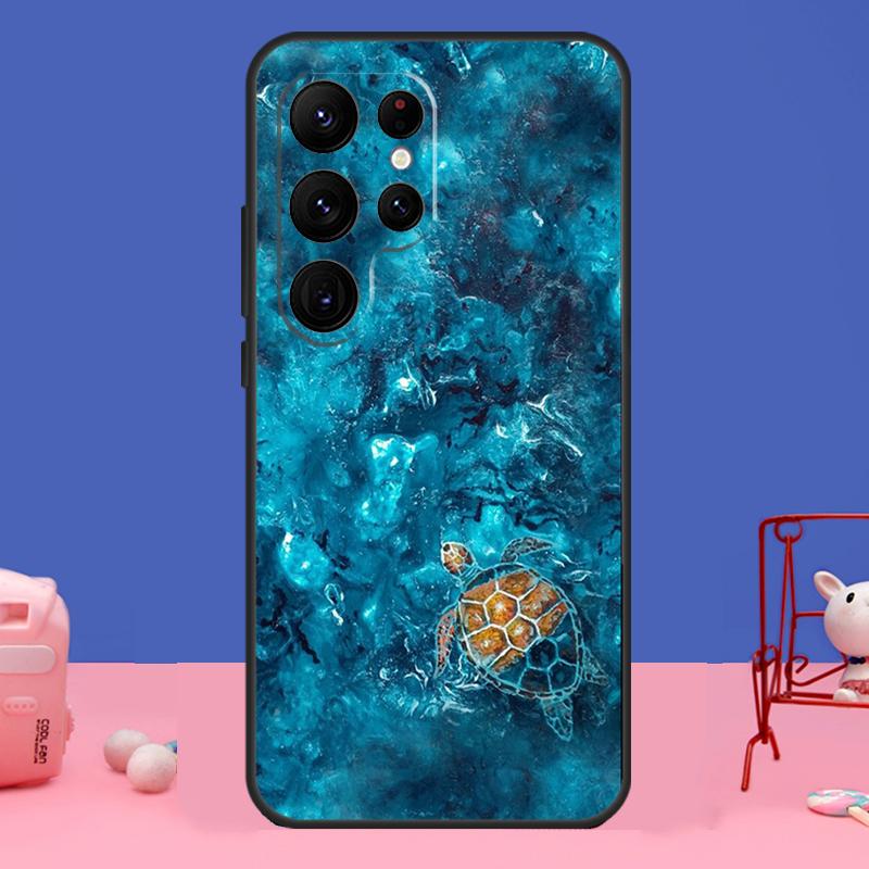 Ocean Sea Turtle Cover For Samsung Galaxy S24 S23 S22 S21 S20 FE Ultra Plus S8 S9 S10 Note 10 20 Ultra Case