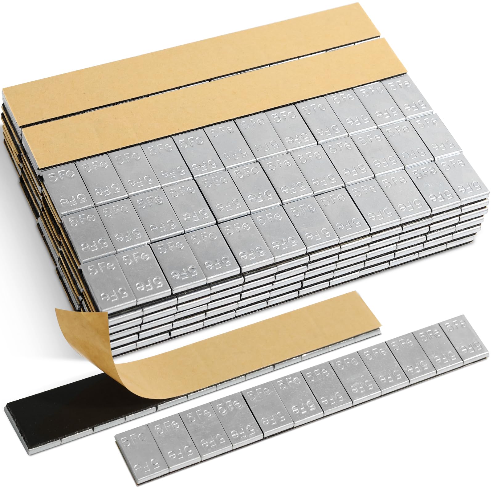 

Iron Balance Weights 0.2 oz (5 g) Wheel Tire Balancer, Thin, Paste Type, Balance 1.8kg [5g increments] серебряный