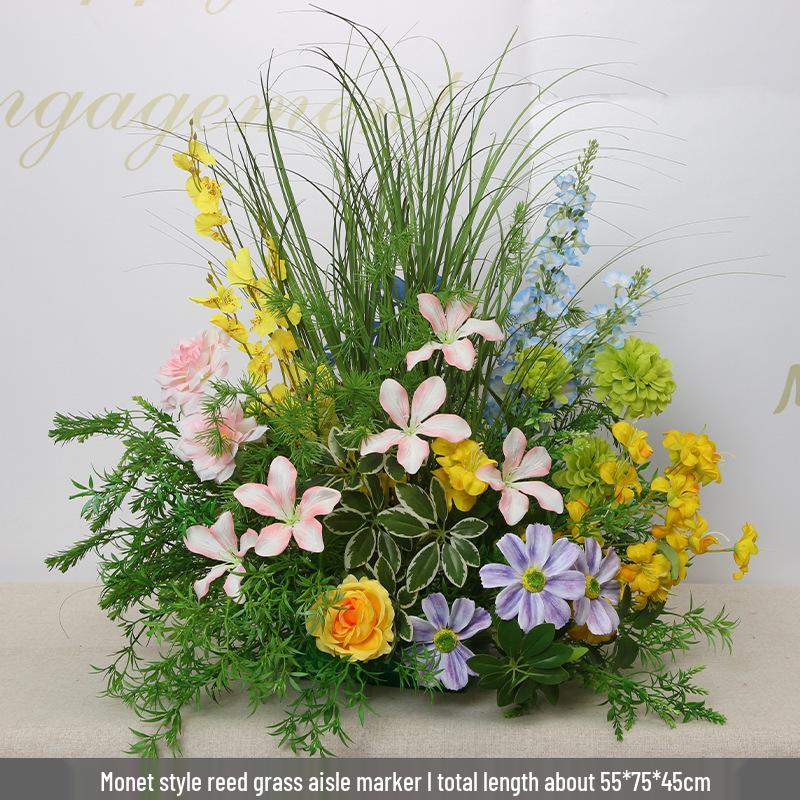 Mori Style Artificial Wedding Floral Aisle Decoration