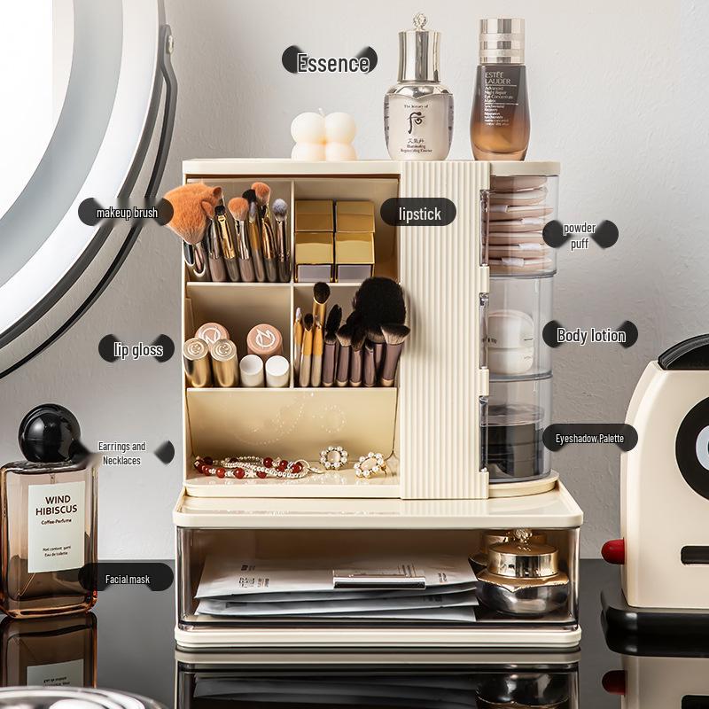 Multifunctional Skincare and Jewelry Organizer with Drawers