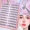 10 Rows Large Capacity Glue-free False Eyelashes Single Cluster 10-12MM C-curled Natural Self-adhesive False Eyelashes