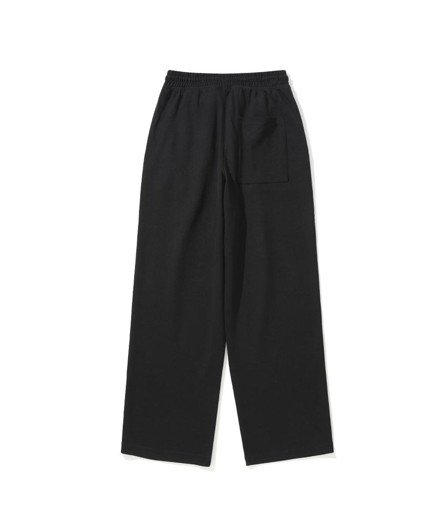 XOX One-Pleat Wide Sweatpants [Black]