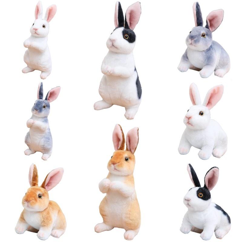 Entzückendes Plüsch-Braun-Weißes Hasenspielzeug zum Kuscheln und Schmusen, 24cm