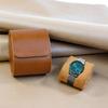Portable Watch Box Travel Watches for Case Storage Organizer Leather for Wristwa