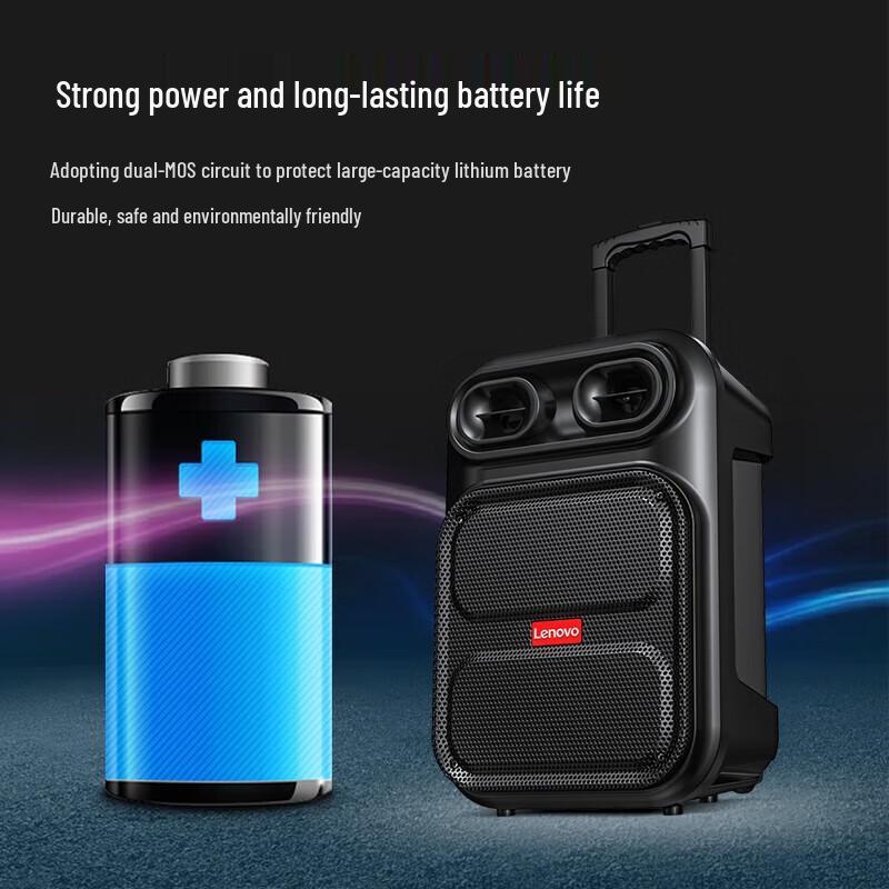 Aigo S56 12-inch Portable Bluetooth Trolley Speaker with Microphone CN plug (adapter included)