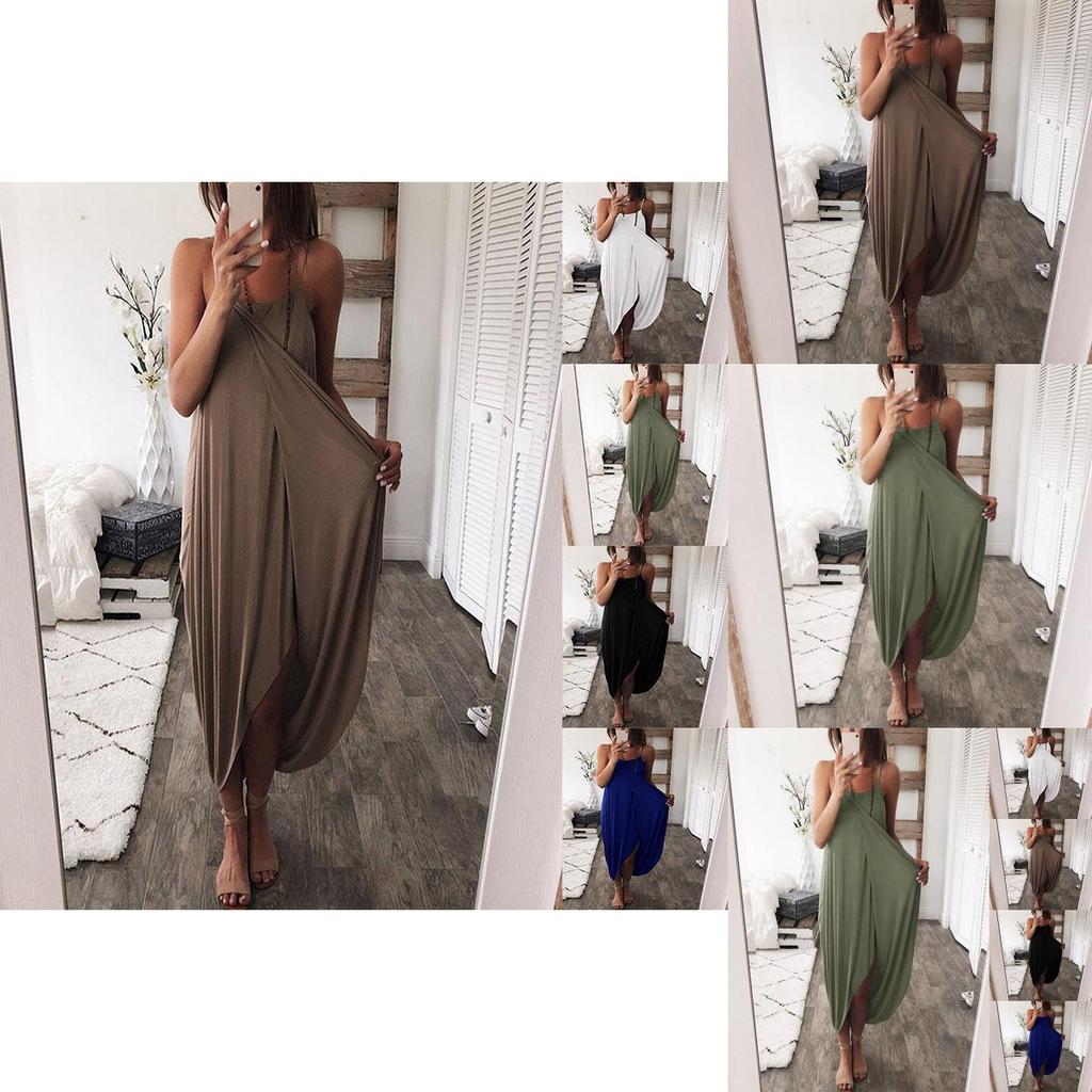 Elegant Plus Size Women Summer Maxi Dress With Sleeveless High Waist Design
