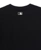 Emelbi Serif Lettering Semi-Oversized Short Sleeve T-Shirt La (Black)
