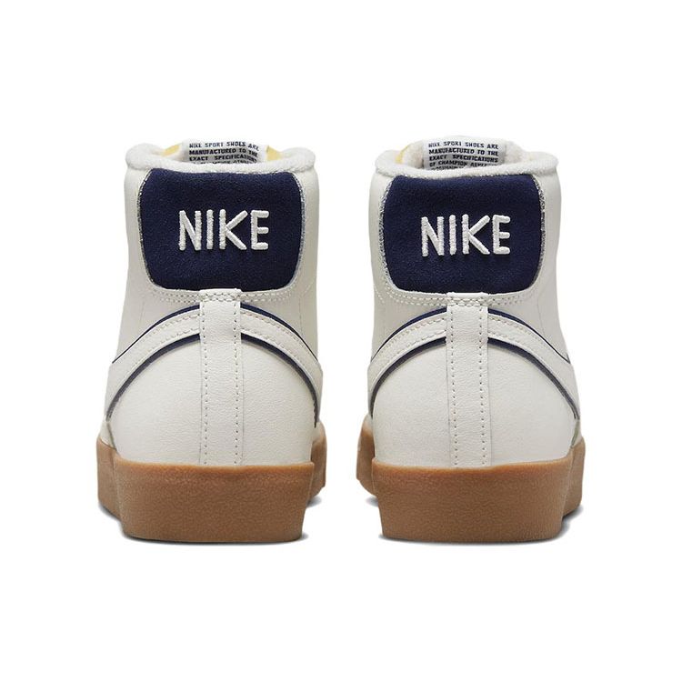 Nike Blazer Mid 77 Premium Sail Navy Gum Men Sneakers White Midnight-Navy Gum-Medium-Brown DQ7672-100
