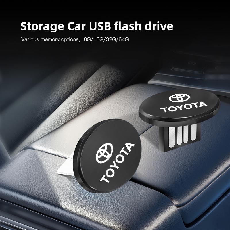 Car Logo U Disk Flash Drive Type C USB Memory For Toyota Corolla Yaris Aygo Prius RAV4 Crown CHR Camry Auris 4Runner TRD Avensis