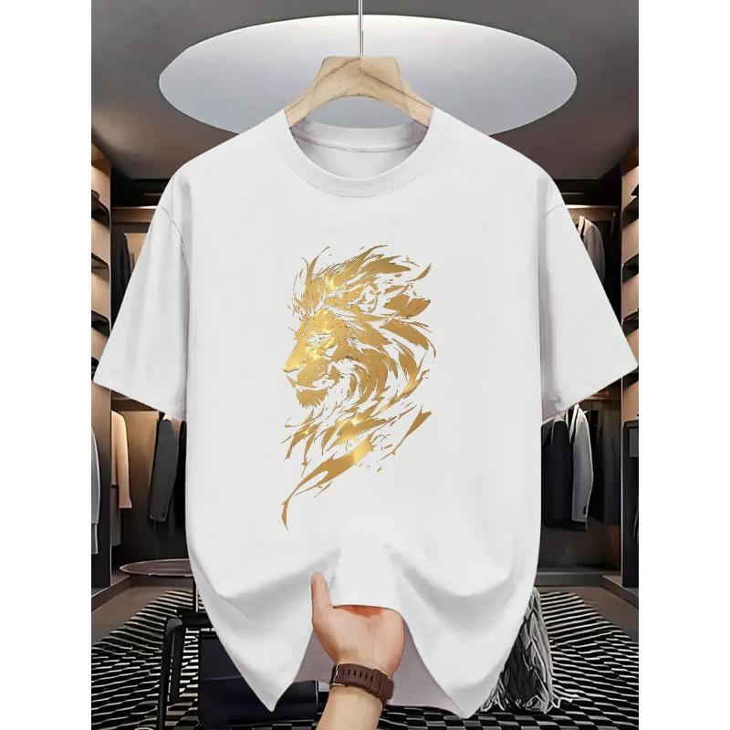 Tamanhos Europeus Verão Moda Masculina Camiseta Estampada de Manga Curta