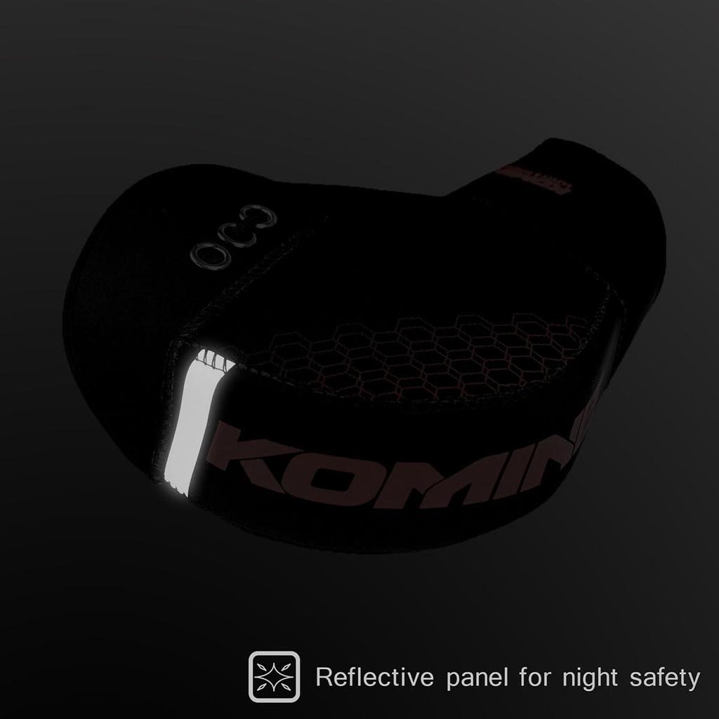 KOMINE Motorcycle Neoprene Handlebar Warmer Free Windproof Plus, Black/Red, Size, AK-348 1300,