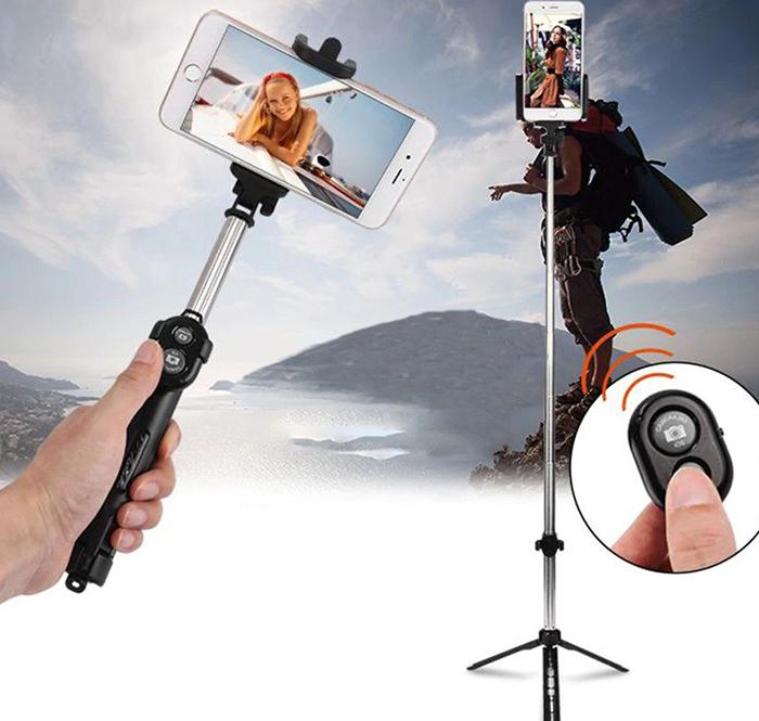 Selfie - FGHGF Selfie Stick Tripod - Black