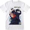 Amerikanischer Retro Jujutsu Kaisen-Trio Neutrales T-Shirt Weiß Herren-T-Shirt Sommer Neu Retro-Mode Herren- und Damen-Streetwear