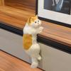 KX4B Simulation for Cat Pendant Plush Animal Art for Doll Ornament Desk Decor for Home Bedroom Living Room Decoration Gift