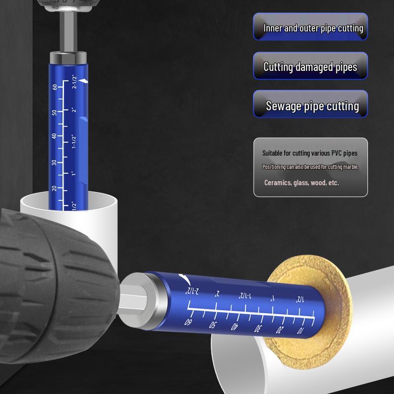 Mini Adjustable Inner Pipe Cutter with Limit Stop for Drain Tubes