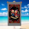 Christmas Printed Beach Towel Soft Quick Dry For Indoor Outdoor Home Use Holiday Gift