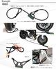 MOTO BASE Moto Lock Extra Thick Loop Wire 200cm Anti-Theft Device, Series, (Smoke) (15), Length (MBLC-STW-01-20)