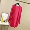 Women's Plus Size Mid-Length Cardigan: Spring/Summer Korean Style Shawl-Coat in Lightweight, Solid Colors