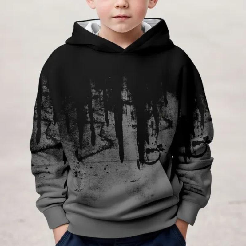 

Детская мода, повседневный пуловер с 3D крапчатым принтом для мальчиков и девочек, толстовка с капюшоном и длинными рукавами, уличная толстовка с капюшоном 150CM