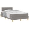 VidaXL Lit à ressorts avec matelas taupe 120x200 cm en tissu 3338990