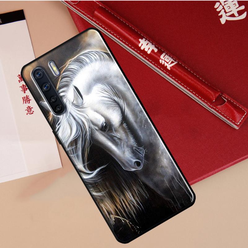 Domineering Cool Horse Case For Oppo A94 A18 A74 A57 A17 A77 A38 A58 A78 A98 A54 A80 A60 A40 A96 A76 A16 A15 A5 Pro