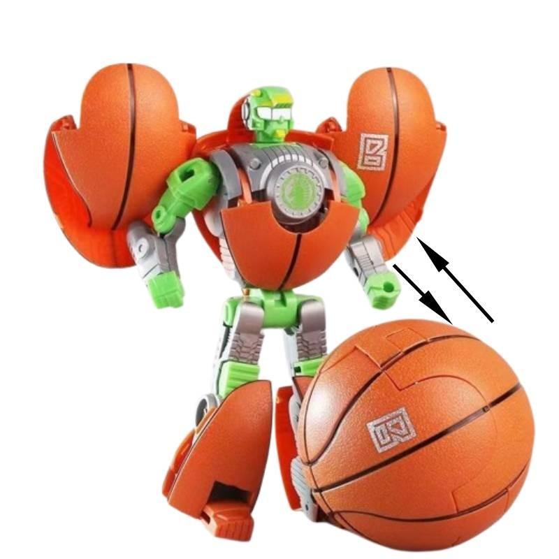 Трансформирующийся баскетбольный робот, фигурка, креативная развивающая игрушка для детей оранжевый