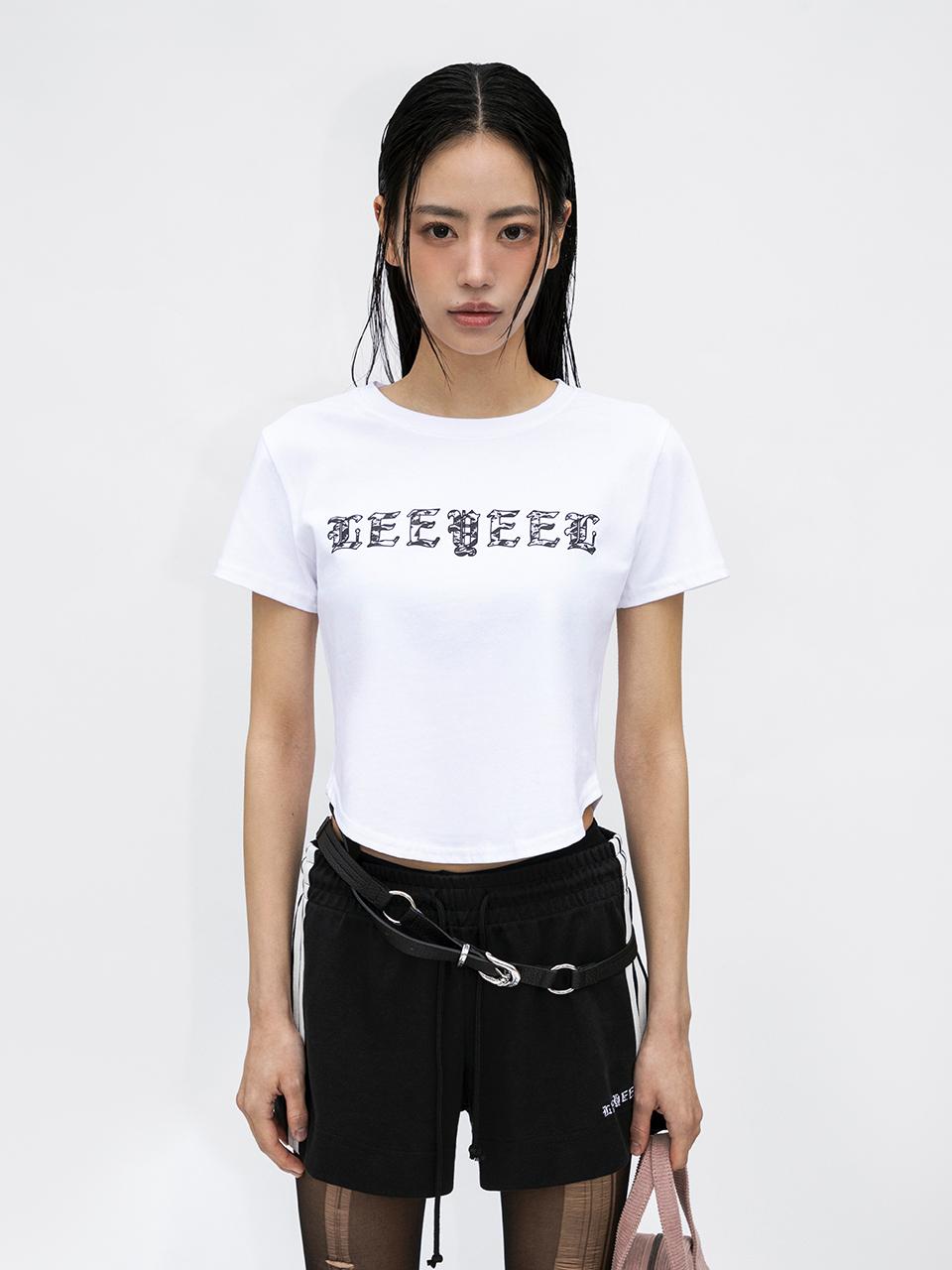 Yiiel Zebra Logo Cropped T-Shirt White