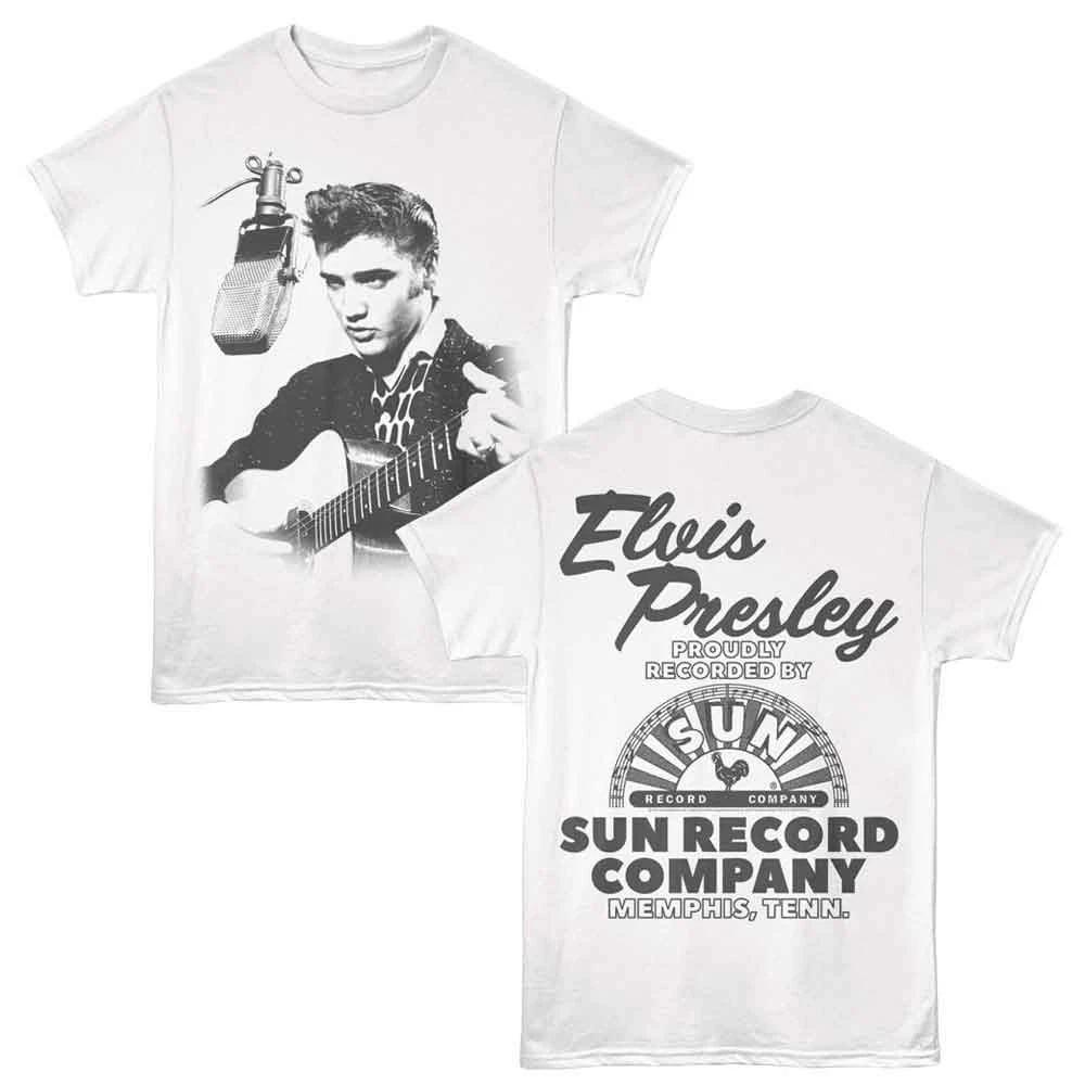 

Элвис Пресли - Sun Records с гордостью записали - Двусторонняя футболка для взрослых - Белая XL