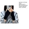 Fingerless Gloves for Women Faux Fur Thumb Hole Half Finger Gloves Stretchy Warm Winter Typing Writing Mittens