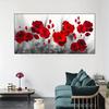 1pc Abstract Red Flower Painting Wall Art Decoration for Living Room Wall Decoration, Bedroom Wall Decoration, Canvas Wall Decor