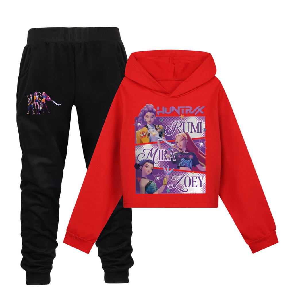 Sommersport T-skjorte og bukser for barn Todelt sportsklærsett Langermet trykket dress