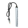 Type C Hub 7 Interfaces 5Gbps Aluminium Alloy Plug and Play Space Gray USB 3.0 Docking Station for Desktop Laptop PC