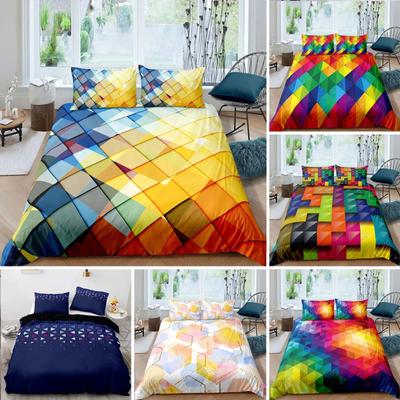 Ensemble de housse de couette confortable et élégant avec motif, comprenant une housse de couette et des taies d'oreiller, tailles King, Queen, Twin, pour tous les âges