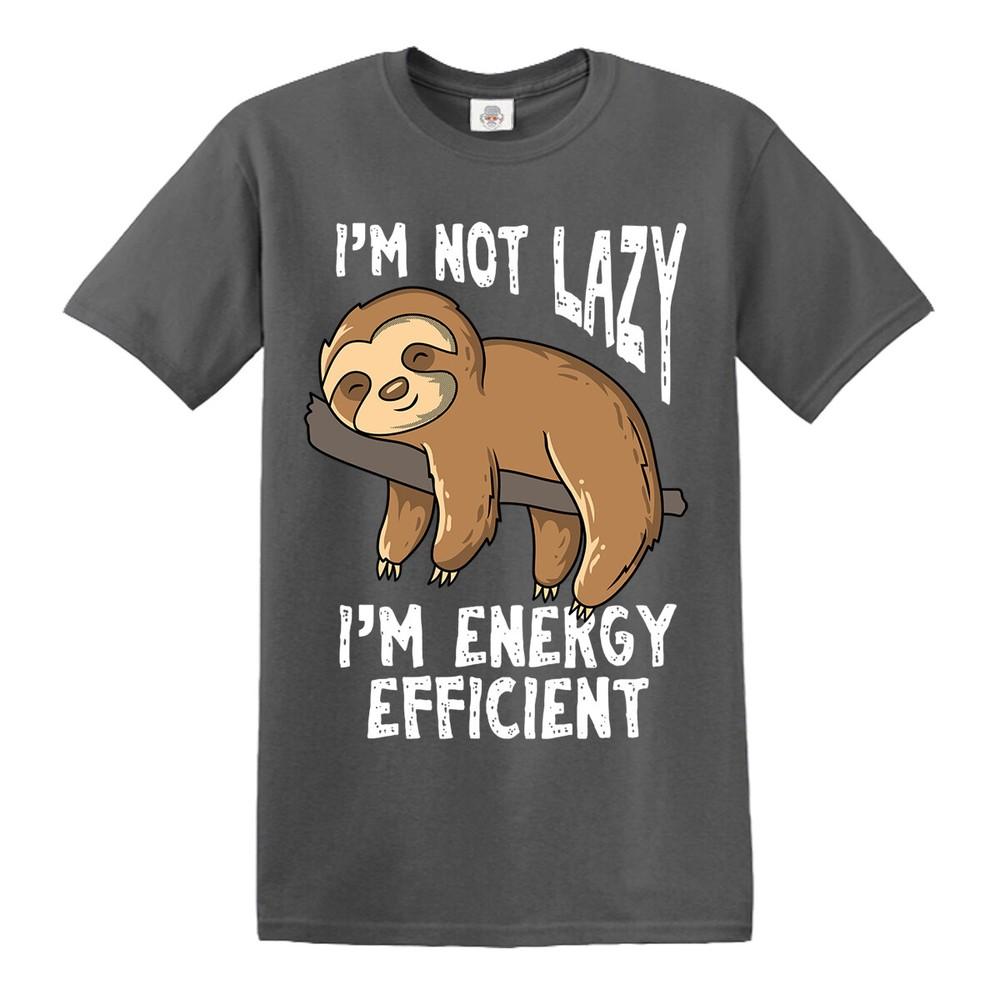 Im not lazy im energy efficient sloth funny tshirt sloth lover men ladies tee 2XL